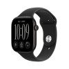 Apple Watch Series 12 GPS 46 mm caixa de alumínio preto com pulseira desportiva preta – S/M