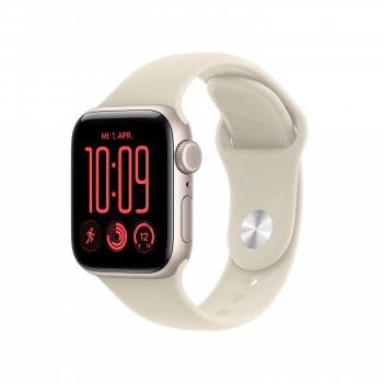 Apple Watch SE 3 GPS + Cellular 40 mm caixa de alumínio Polarstern com pulseira desportiva Sand – M/L
