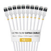 Cabo de rede Cat6a U/FTP Slim RJ45 StarTech, 0,3 m, pack de 10