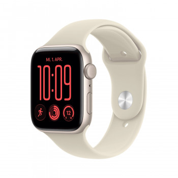 Apple Watch SE 3 GPS 44 mm caixa de alumínio Polarstern com pulseira desportiva Sand – M/L