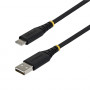 Cabo USB 2.0 trançado USB-A para USB-C StarTech, 3 m, 15 W, preto