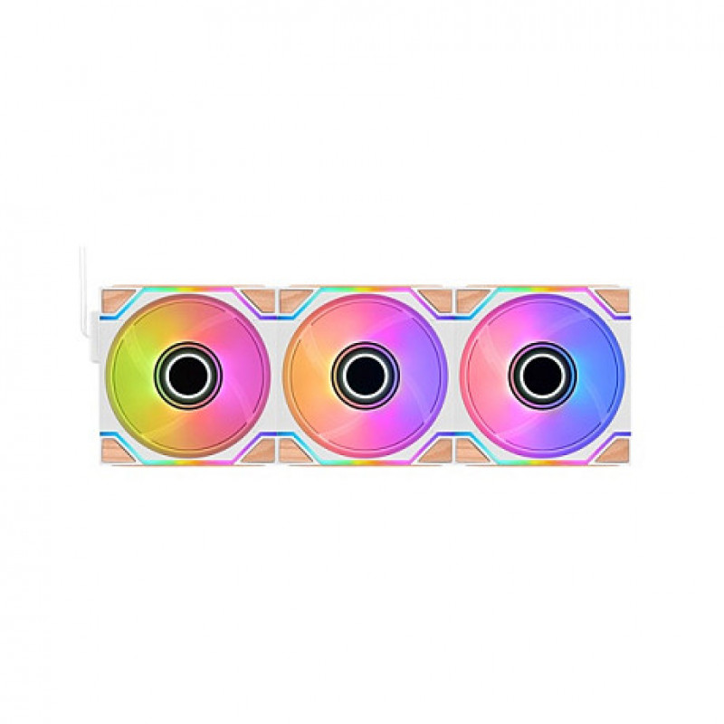 Ventoinhas para caixa Thermaltake SWAFAN 120 EX INFINITY Snow Wood Edition, pack de 3