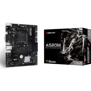 Biostar A520MHP 2.0 AMD A520 AM4 Micro-ATX Placa-mãe