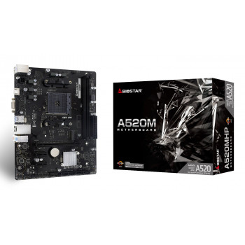 Biostar A520MHP 2.0 AMD A520 AM4 Micro-ATX Placa-mãe