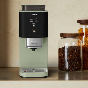 Máquina de café expresso Krups Coffee Crush SA401LE0, preto/verde