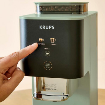 Máquina de café expresso Krups Coffee Crush SA401LE0, preto/verde