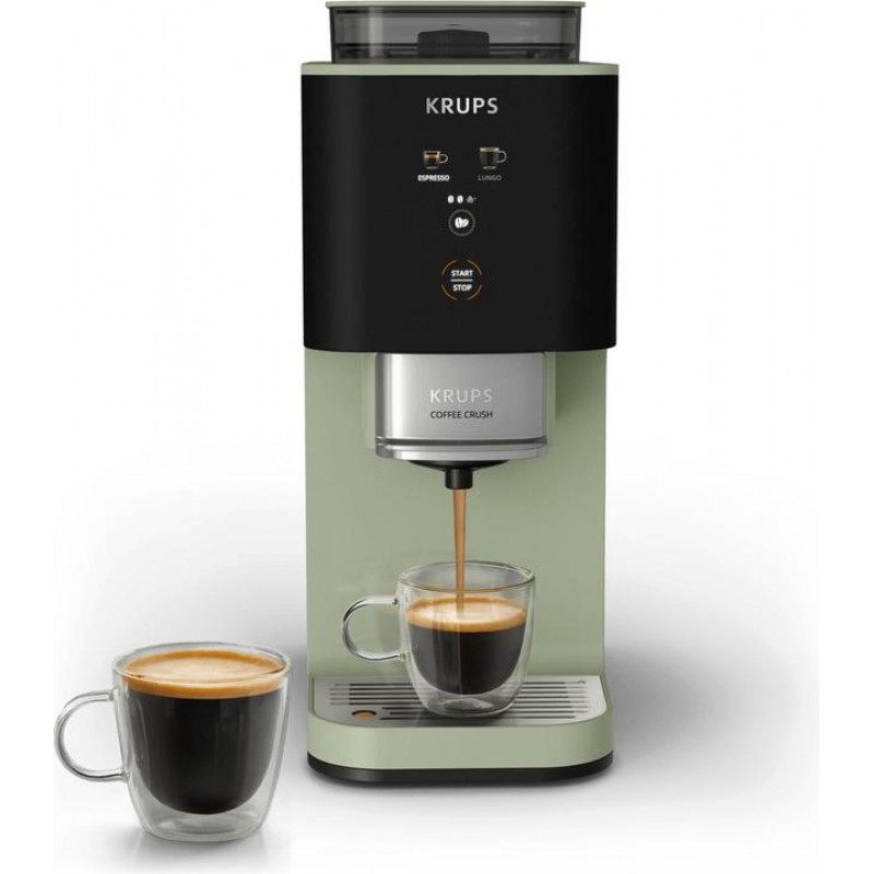 Máquina de café expresso Krups Coffee Crush SA401LE0, preto/verde