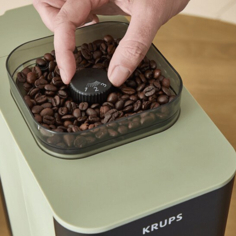 Máquina de café expresso Krups Coffee Crush SA401LE0, preto/verde