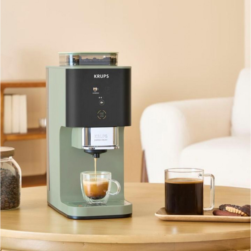 Máquina de café expresso Krups Coffee Crush SA401LE0, preto/verde