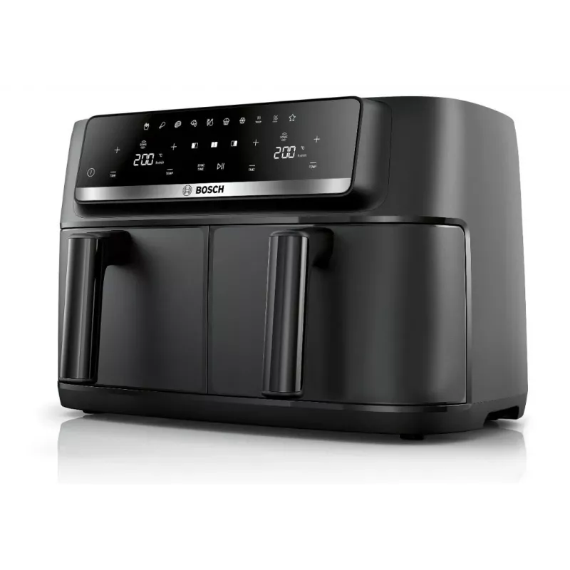 Fritadeira de ar quente com cesto duplo Bosch Serie 4 MAFD440B7, 9 L, 2500 W, preto