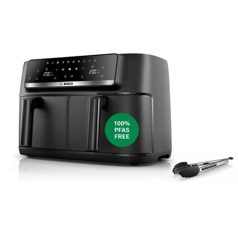 Fritadeira de ar quente com cesto duplo Bosch Serie 4 MAFD440B7, 9 L, 2500 W, preto