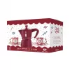 Bialetti Candyland Moka Express 3TZ Conjunto de cafeteira manual, 150 ml, vermelho + 2 chávenas
