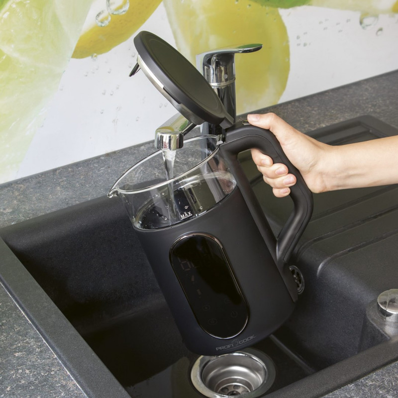 ProfiCook PC-WK 1328 Chaleira elétrica 1,7 L 2200 W preto, transparente