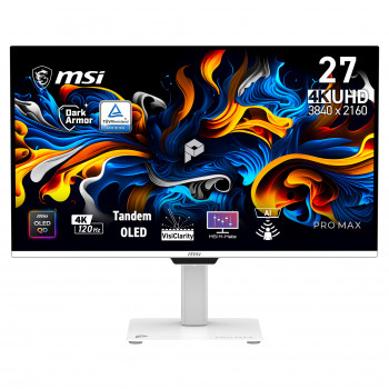 MSI PRO MAX 271UPXW12G Monitor 26,5 polegadas 4K UHD QD-OLED 120 Hz