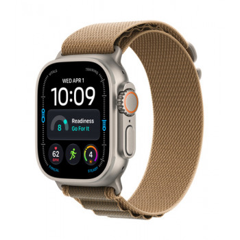 Apple Watch Ultra 4 GPS + Cellular 49mm caixa de titânio natural com Desert Alpine Loop - M