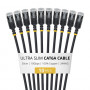 StarTech.com cabo de rede Slim Cat6a U/FTP RJ45, 0,3 m, preto, pack de 10