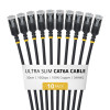 StarTech.com cabo de rede Slim Cat6a U/FTP RJ45, 0,3 m, preto, pack de 10