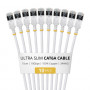 StarTech.com cabo de rede Slim Cat6a U/FTP RJ45, 0,15 m, branco, pack de 10