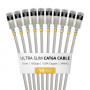 StarTech.com cabo de rede Slim Cat6a U/FTP RJ45, 0,15 m, cinzento, pack de 10