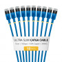 StarTech.com cabo de rede Slim Cat6a U/FTP RJ45, 0,15 m, azul, pack de 10