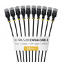 StarTech.com cabo de rede Slim Cat6a U/UTP RJ45, 0,3 m, preto, pack de 10