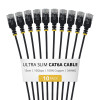 StarTech.com cabo de rede Slim Cat6a U/UTP RJ45, 0,15 m, preto, pack de 10