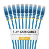 StarTech.com N6PAT100CMBLS10PK Cabo de rede Cat6 fino, RJ45, 1 m, azul, pack de 10