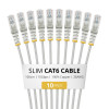 StarTech.com cabo de rede Slim Cat6 U/UTP RJ45, 1 m, cinzento, pack de 10