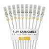 StarTech.com cabo de rede Slim Cat6 U/UTP RJ45, 0,25 m, cinzento, pack de 10