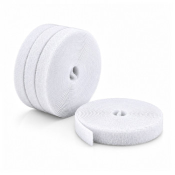 StarTech.com rolo de abraçadeiras de velcro, 4,6 m x 12,7 mm, branco, pack de 4