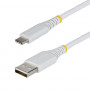 Cabo USB 2.0 trançado StarTech.com USB-A para USB-C, 1 m, 15 W, branco