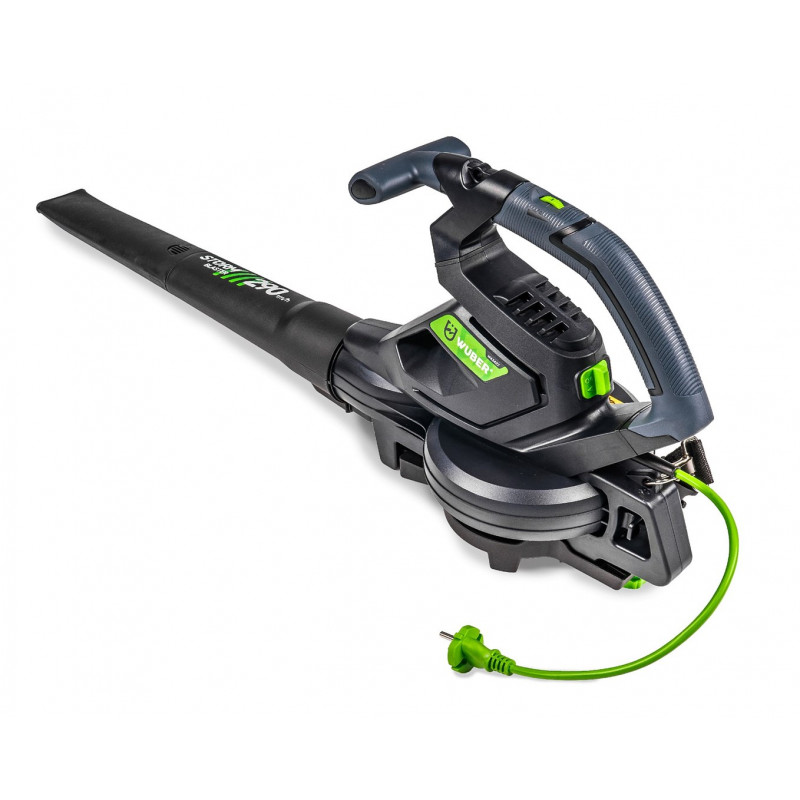 Soprador de folhas elétrico com triturador Wuber W43422, 3000 W, 15:1