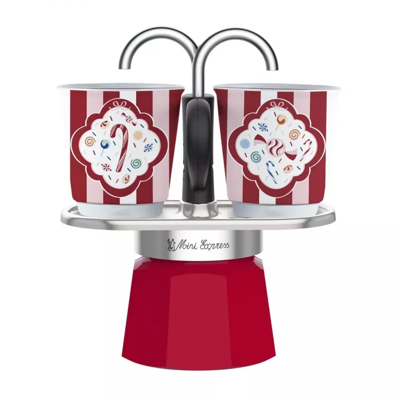 Conjunto de cafeteira Moka Bialetti Mini Express com 2 chávenas (5461)