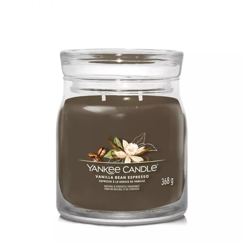 Vela perfumada média Yankee Candle Vanilla Bean Espresso (1701388E)
