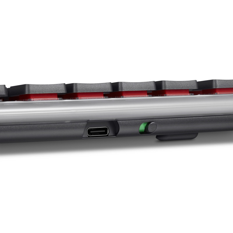 Teclado mecânico sem fios multímodo Lenovo 8000, layout alemão, cinzento