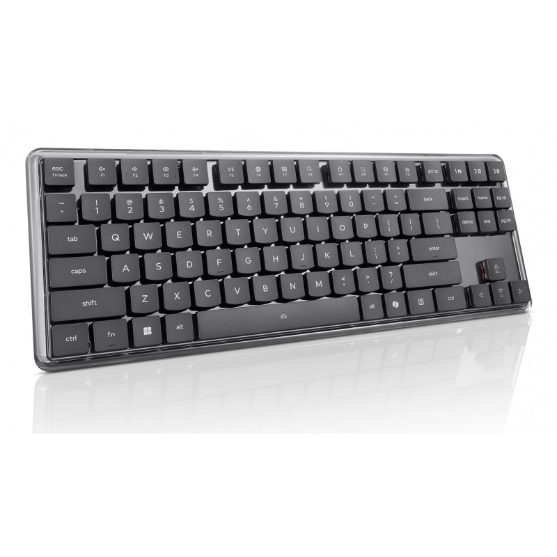 Teclado mecânico sem fios multímodo Lenovo 8000, layout alemão, cinzento