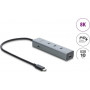 Delock Hub USB Type-C™ 5 portas 10 Gbps com saída de vídeo 8K e PD 3.0 100 Watt (64379)