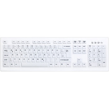 Active Key AK-C8100 Teclado higiénico sem fios, selado, Layout suíço (QWERTZ), Branco