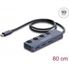 Delock Hub USB 10 Gbps com 3 x conector USB Type-A e 1 x conector USB Type-C™ com interruptor (64384)