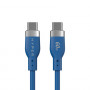 Targus HyperJuice Flex Cabo de carregamento USB-C para USB-C em silicone, USB 2.0, 1,5 m, Azul