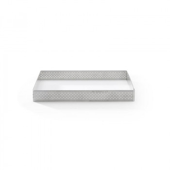De Buyer Forma quadrada perfurada para tarte de aço inoxidável, 17,5 cm (3099.23)