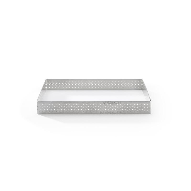 De Buyer Forma quadrada perfurada para tarte de aço inoxidável, 17,5 cm (3099.23)