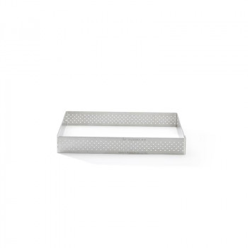 De Buyer Forma quadrada perfurada para tarte de aço inoxidável, 7 cm (3099.19)