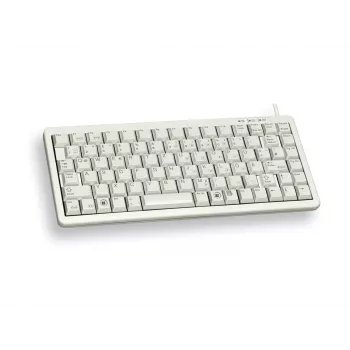 Cherry Slim Line G84-4100 teclado compacto, PS/2 + USB, 83 teclas, layout alemão (QWERTZ), cinzento-claro