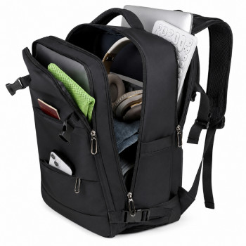 Mochila de viagem para portátil Extralink Black Forest KM06 45x20x30 cm, preto