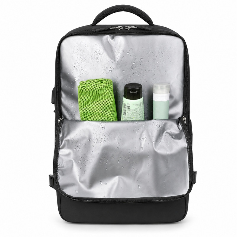 Mochila de viagem para portátil Extralink Black Forest KM06 45x20x30 cm, preto