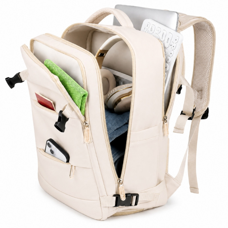 Mochila de viagem para portátil Extralink Black Forest KM06 45x20x30 cm, bege