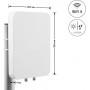 Antena direcional Delock WiFi 6 MIMO, 2 x conector fêmea N, 12-17 dBi, exterior, montagem em parede/mastro, branco (60773)