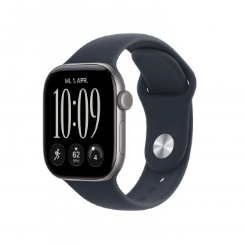 Apple Watch Series 12 GPS 42 mm caixa de alumínio cinzento com bracelete desportiva azul – S/M