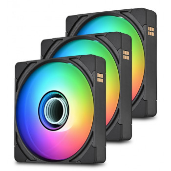 Ventoinha de caixa Thermaltake CT140 EX INFINITY ARGB Sync 140 mm, preto, pack de 3